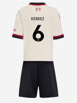 Liverpool Milos Kerkez #6 Dječji Gostujuci Dres kompleti 2025-26 Kratak Rukavima (+ kratke hlače)